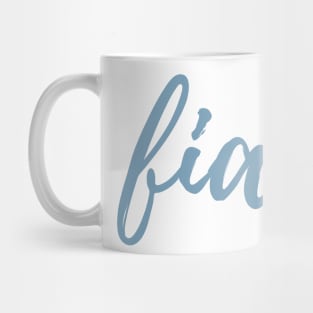 Virgin Mary's Fiat Light Blue Cursive Mug